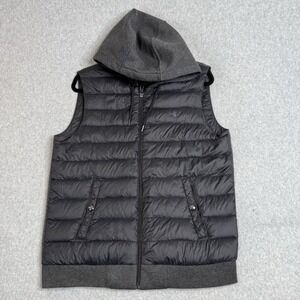 Polo Ralph Lauren Men's Small Performance Full Zip Down Puffer Vest Hooded Black